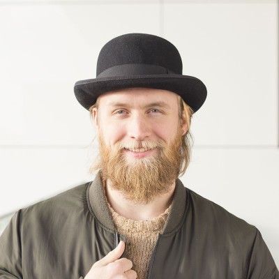 Vlněný klobouk tvar buřinka...