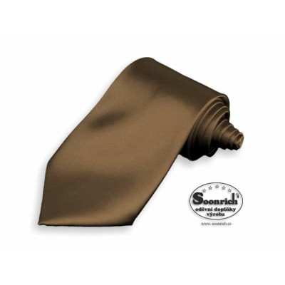 Kravata tm. hnědá