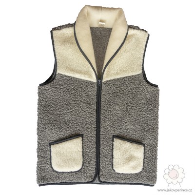 Vesta vlněná límcová grafit...