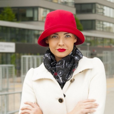 Dámský flaušový klobouk 