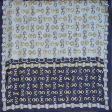 Dámský šátek chiffon 53x53 vzorovaný - vzor řetěz